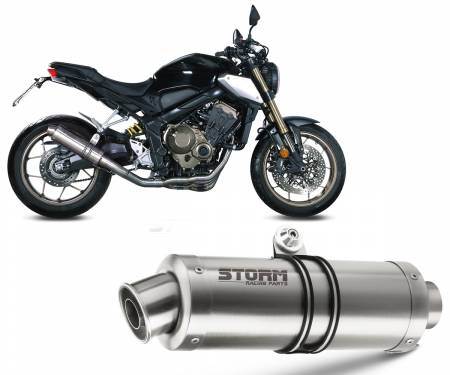74.H.072.LXS Full Exhaust Storm By Mivv Gp Stainless Steel Honda Cb 650 R 2019 > 2022