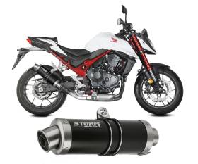 Scarico Storm by Mivv Gp Nero acciaio inox per Honda CB 750 HORNET 2023 > 2024