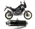 Scarico Storm by Mivv Oval Nero inox per Honda Crf 1100 L Africa Twin 2020 > 2024