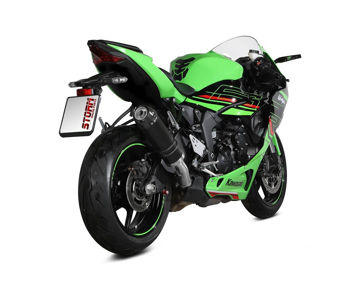 Exhaust Storm by Mivv Muffler Gp Nero Steel with Carbon End Cap