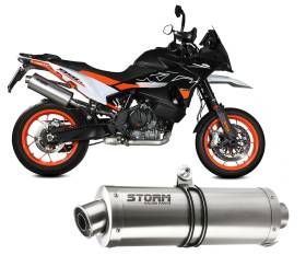 Exhaust Muffler Storm By Mivv Oval Stainless Steel Ktm 890 SMT 2023