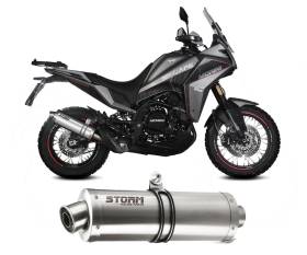 Tubo De Escape Oval Storm Acciaio Inox para Moto Morini X-CAPE 650 2021 > 2024