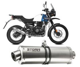 Exhaust Muffler Oval Storm Stainless Steel for Royal Enfield HIMALAYAN 2021 > 2023