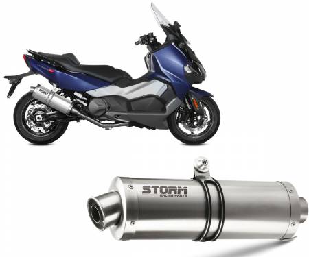 74.SY.002.KX2 Full Exhaust Kat Storm By Mivv Oval Stainless Steel Sym Maxsym 2020 > 2021