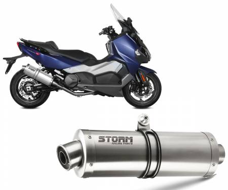 74.SY.002.LX2 Full Exhaust Storm By Mivv Oval Stainless Steel Sym Maxsym 2020