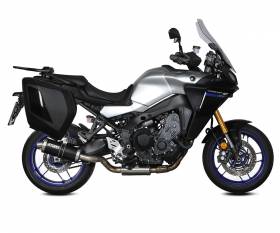 Full Exhaust Storm By Mivv Oval Black Steel Black YAMAHA Tracer 9 GT 2021 > 2022