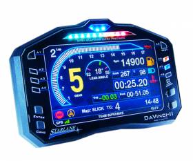 STARLANE Multifunktions-Digital-Dashboard mit integriertem GPS DAVINCI-II R X-Series + Kabelstecker-Kit für Kawasaki Z 1000 2007 > 2013