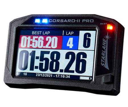 CORS2PROKB STARLANE CORSARO 2 PRO Kart & Scooter - GPS-Stoppuhr mit Farb-Touchscreen-Display und Wireless Bluetooth-Verbindung