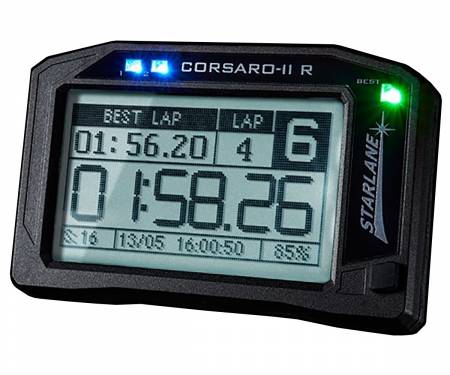 CORS2RKB Chronomètre GPS STARLANE CORSARO 2 R pour Kart - Scooter, écran tactile, connexion Bluetooth, pour Kart, Scooter et VTT