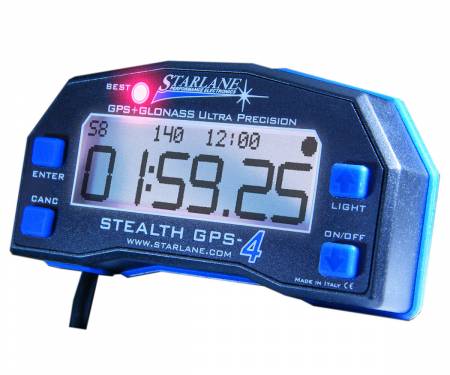 CSTHGPS4LT STARLANE STEALTH GPS-4 LITE Chronometre GPS - Temps intermediaires - Vitesse - Compteur d'heures - Telechargement de l'heure et de la vitesse