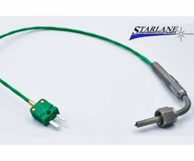 STARLANE THERMOCOUPLE Professioneller Abgastemperatursensor mit Ellenbogenkurve mit offener Verbindung, M12-Innenflansch