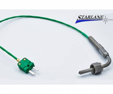 STKM12R STARLANE THERMOCOUPLE Professioneller Abgastemperatursensor mit Ellenbogenkurve mit offener Verbindung, M12-Innenflansch