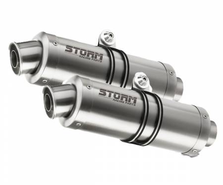 74.A.004.LX1 Exhaust Storm by Mivv Mufflers Oval Steel Aprilia Tuono Fighter 1000 2006 > 2010