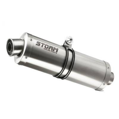 74.A.003.LX1 Exhaust Storm by Mivv Muffler Oval Steel for Aprilia Tuono Fighter 1000 2002 > 2005