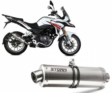74.E.006.LX1 Exhaust Storm by Mivv Muffler Oval Steel for BENELLI TRK 251 2019 > 2023