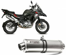 Exhaust Storm by Mivv Oval Stainless Steel for Benelli TRK 502 X 2018 > 2024