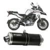 Exhaust Storm by Mivv black Muffler Oval Steel for Benelli Trk 502 2017 > 2024