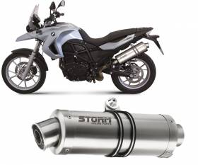 Exhaust Storm by Mivv Muffler Oval Steel for Bmw F 650 Gs 2008 > 2012