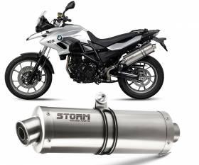Exhaust Storm by Mivv Muffler Oval Steel for Bmw F 700 Gs 2012 > 2017