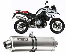 Exhaust Storm by Mivv Muffler Oval Steel for Bmw F 750 Gs 2018 > 2023