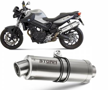 74.B.008.LX2 Exhaust Storm by Mivv Muffler Oval Steel for Bmw F 800 R 2009 > 2016