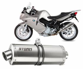 Exhaust Storm by Mivv Muffler Oval Steel for Bmw F 800 S / St 2006 > 2012