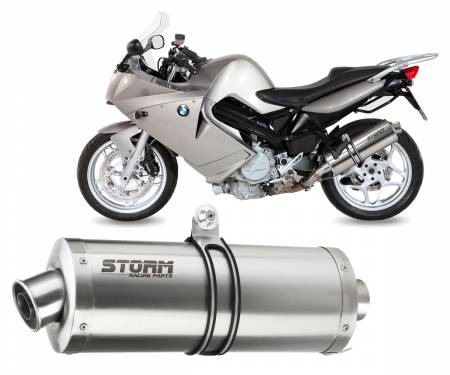 74.B.023.LX2 Exhaust Storm by Mivv Muffler Oval Steel for Bmw F 800 S / St 2006 > 2012