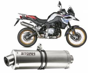Exhaust Storm by Mivv Muffler Oval Steel for Bmw F 850 Gs 2018 > 2022