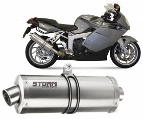 Exhaust Storm by Mivv Muffler Oval Steel for Bmw K 1200 R / S / Gt 2005 > 2008