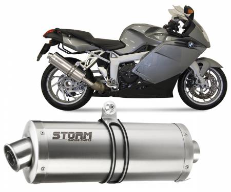 74.B.003.LX2 Exhaust Storm by Mivv Muffler Oval Steel for Bmw K 1200 R / S / Gt 2005 > 2008