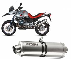 Exhaust Storm by Mivv Muffler Oval Steel for Bmw R 1150 Gs 1999 > 2003