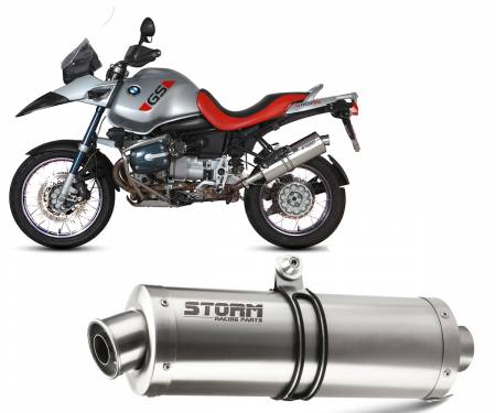 74.B.015.LX2 Exhaust Storm by Mivv Muffler Oval Steel for Bmw R 1150 Gs 1999 > 2003