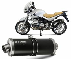 Exhaust Storm by Mivv black Muffler Oval Steel for Bmw R 1150 R 2000 > 2006