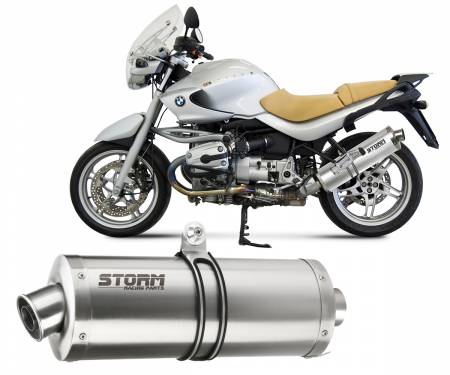 74.B.009.LX2 Exhaust Storm by Mivv Muffler Oval Steel for Bmw R 1150 R 2000 > 2006