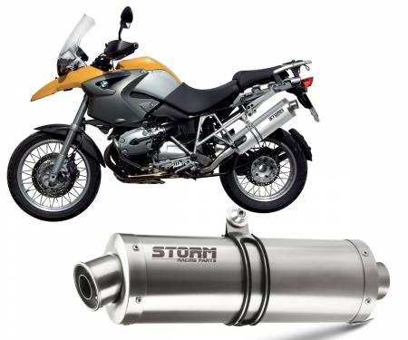 74.B.002.LX2 Exhaust Storm by Mivv Muffler Oval Steel for Bmw R 1200 Gs 2004 > 2007