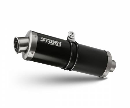 74.B.004.LX2B Exhaust Storm by Mivv Muffler Oval Nero Steel for Bmw R 1200 Gs 2008 > 2009