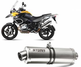 Exhaust Storm by Mivv Muffler Oval Steel for Bmw R 1200 Gs 2010 > 2012