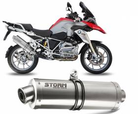 Exhaust Storm by Mivv Muffler Oval Steel for Bmw R 1200 Gs 2013 > 2016