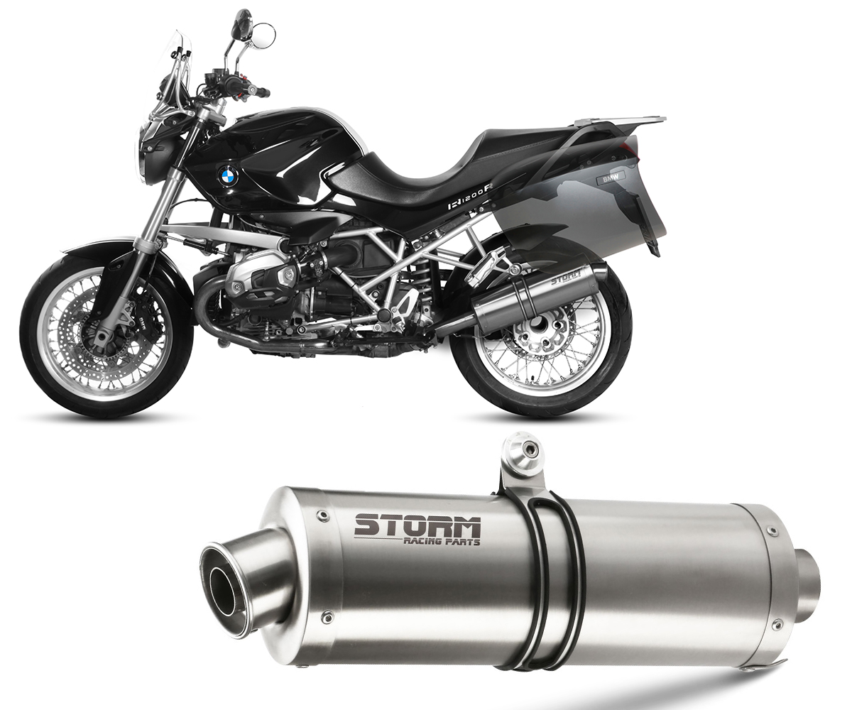 Exhaust Storm by Mivv Muffler Oval Steel for Bmw F 700 Gs 2015 15