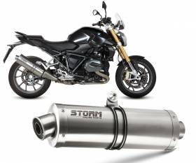 Exhaust Storm by Mivv Muffler Oval Steel for Bmw R 1200 R / Rs 2015 > 2018