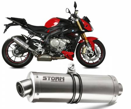 74.B.030.LX1 Exhaust Storm by Mivv Muffler Oval Steel for Bmw S 1000 R 2017 > 2020