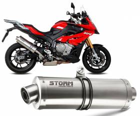 Exhaust Storm by Mivv Muffler Oval Steel LX2 for Bmw S 1000 Xr 2015 > 2019