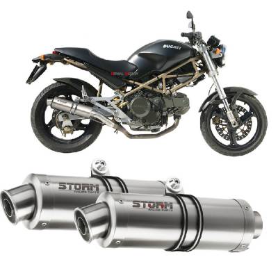 74.D.016.LXS Exhaust Storm by Mivv Mufflers Gp Steel for Ducati Monster 600 1999 > 2001
