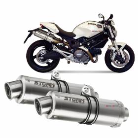 Exhaust Storm by Mivv Mufflers Gp Steel for Ducati Monster 696 2008 > 2014