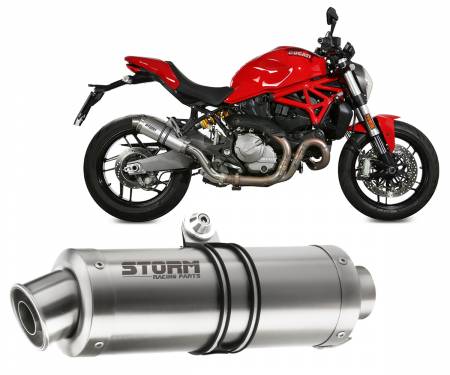 74.D.041.LXS Escape Storm by Mivv Silenciador Gp Acero para Ducati Monster 821 2018 > 2022