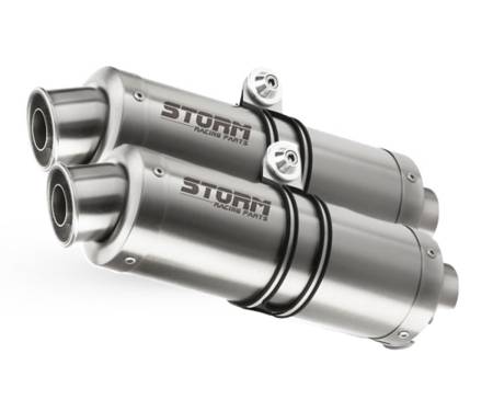 74.H.012.LX2 Exhaust Storm by Mivv Mufflers Oval Steel for Honda Cbr 1100 Xx 1997 > 2006