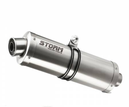 74.H.044.LX1 Exhaust Storm by Mivv Muffler Oval Steel for Honda Xl 125 Varadero 2007 > 2011