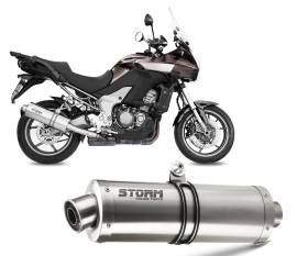 Exhaust Storm by Mivv Muffler Oval Steel for Kawasaki Versys 1000 2012 > 2014