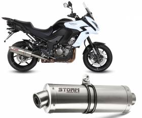 Exhaust Storm by Mivv Muffler Oval Steel for Kawasaki Versys 1000 2015 > 2020
