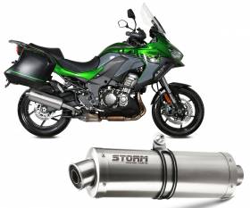 Exhaust Storm by Mivv Muffler Oval Steel for Kawasaki Versys 1000 2019 > 2022